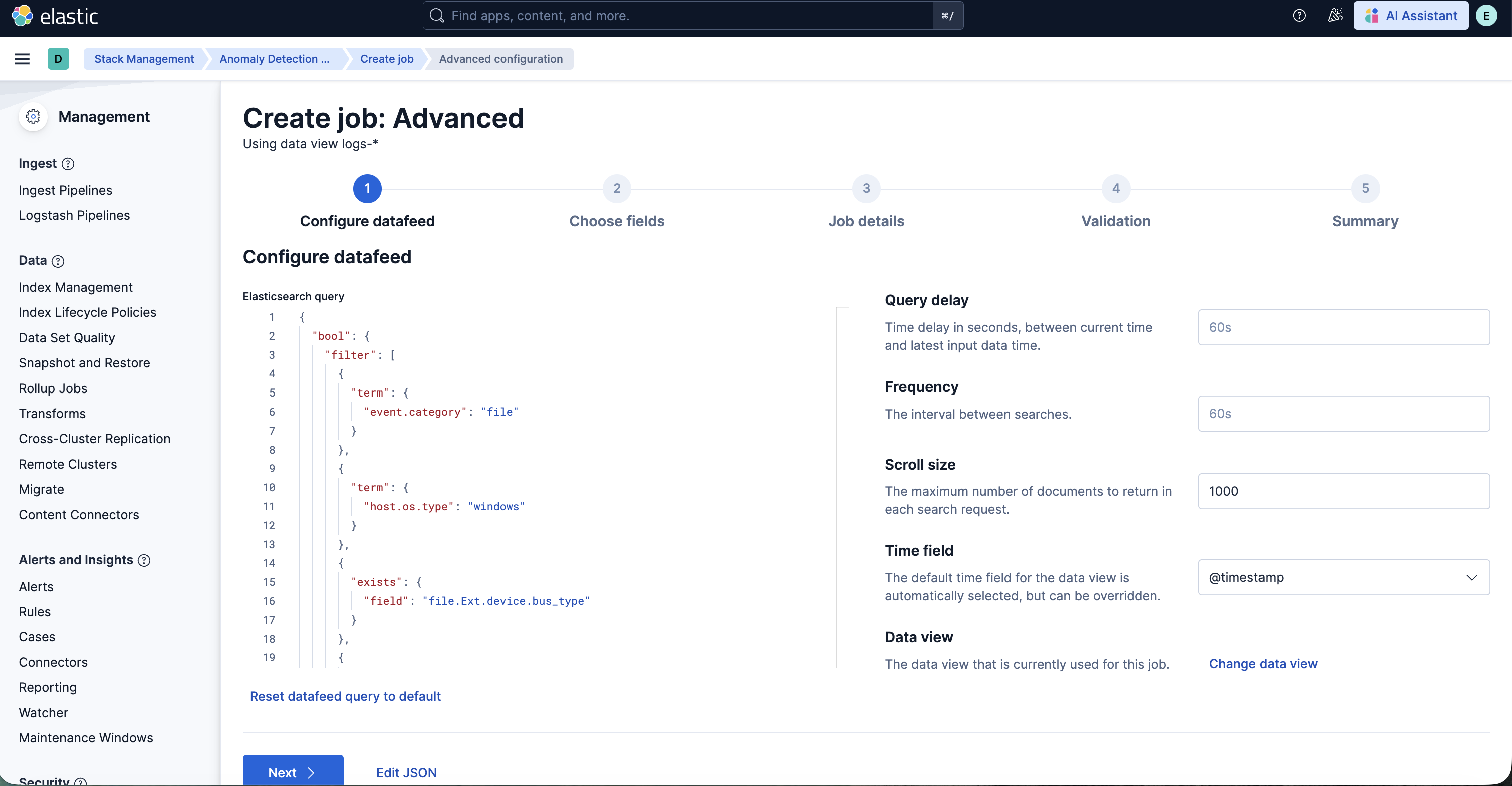 Data Exfiltration Detection jobs