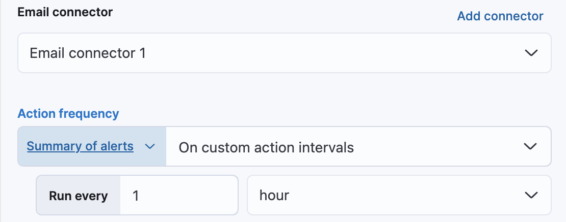 Action frequency summary of alerts Action frequency summary of alerts