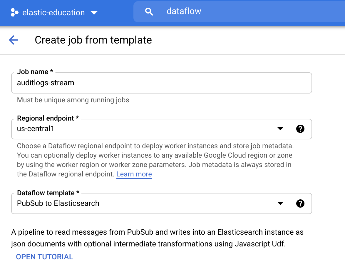 GCP Dataflow Pub/Sub to Elasticsearch GCP Dataflow Pub/Sub to Elasticsearch