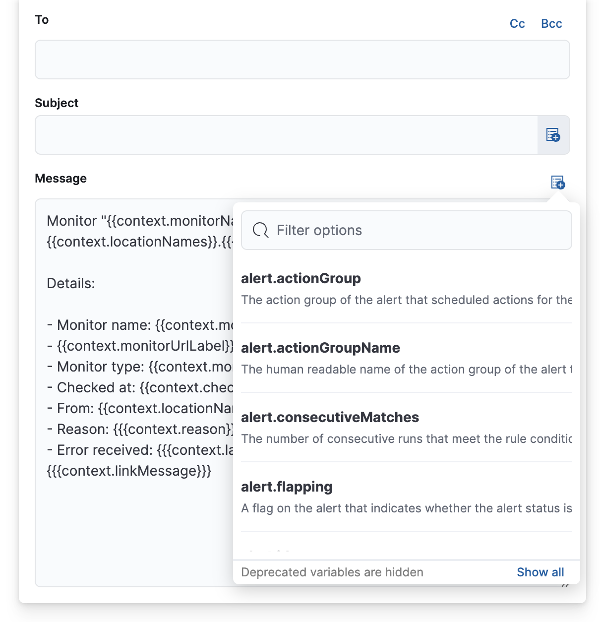 synthetic monitor action variables synthetic monitor action variables