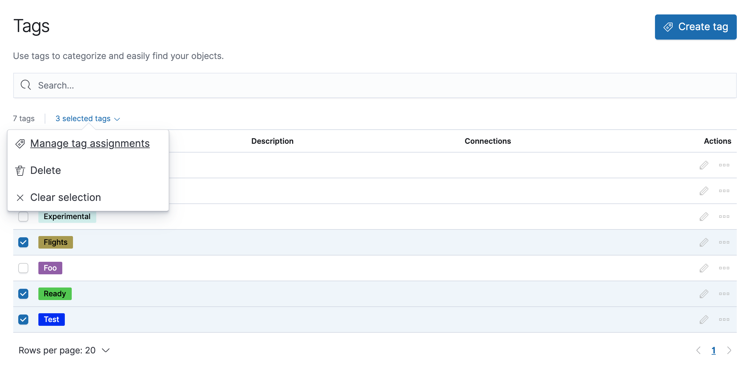Bulk assign tags