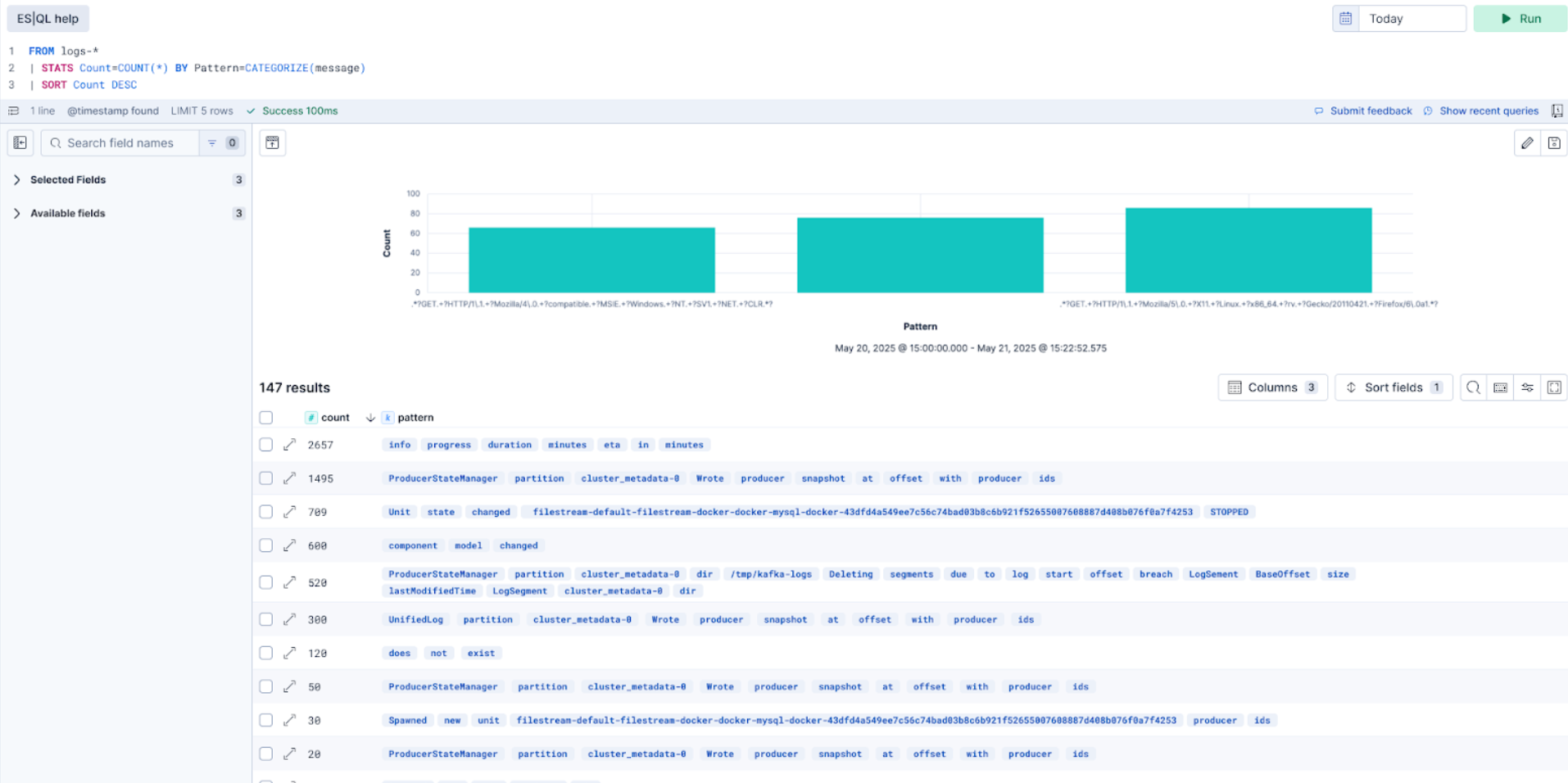 CATEGORIZE in ES|QL