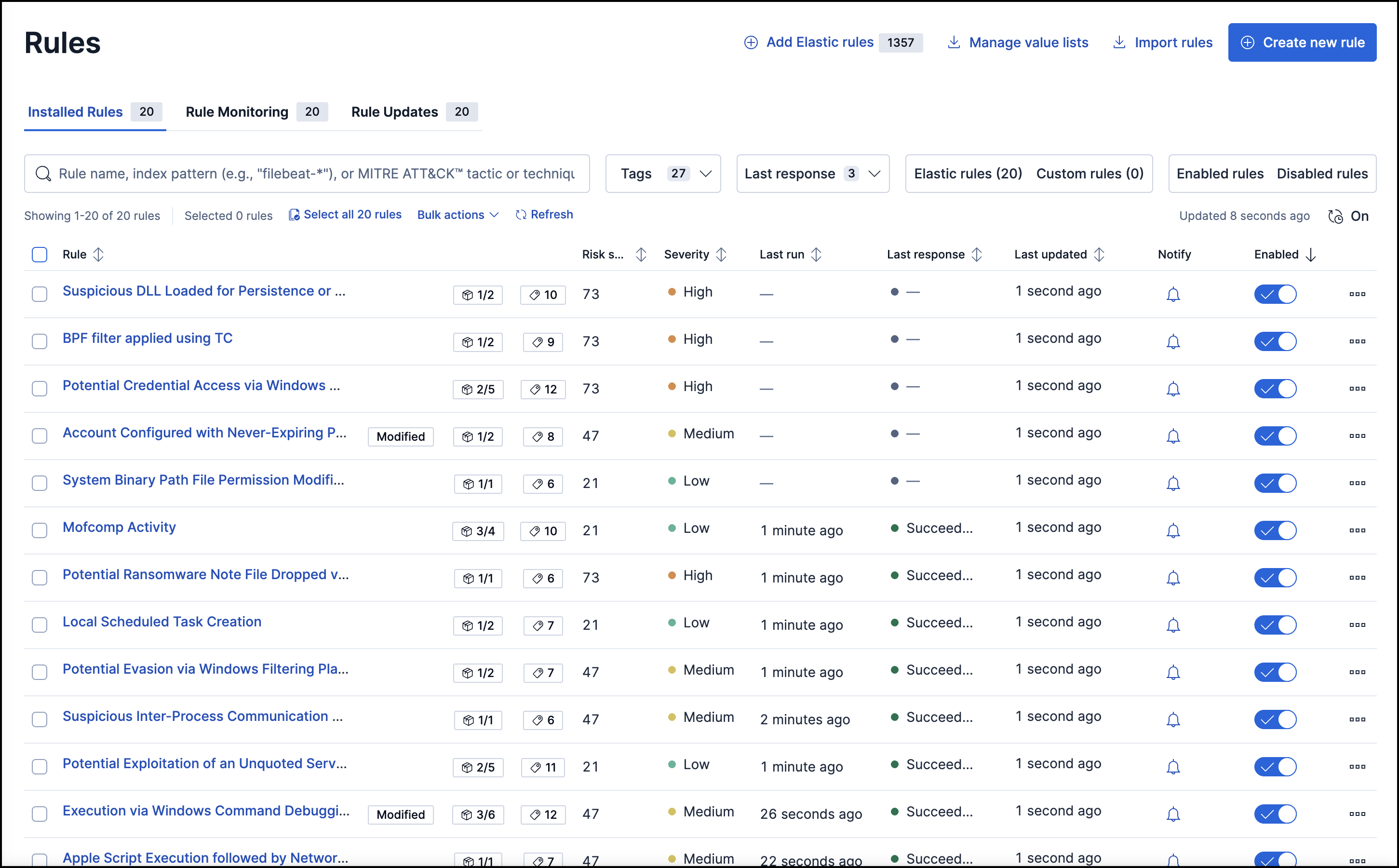 Rules page