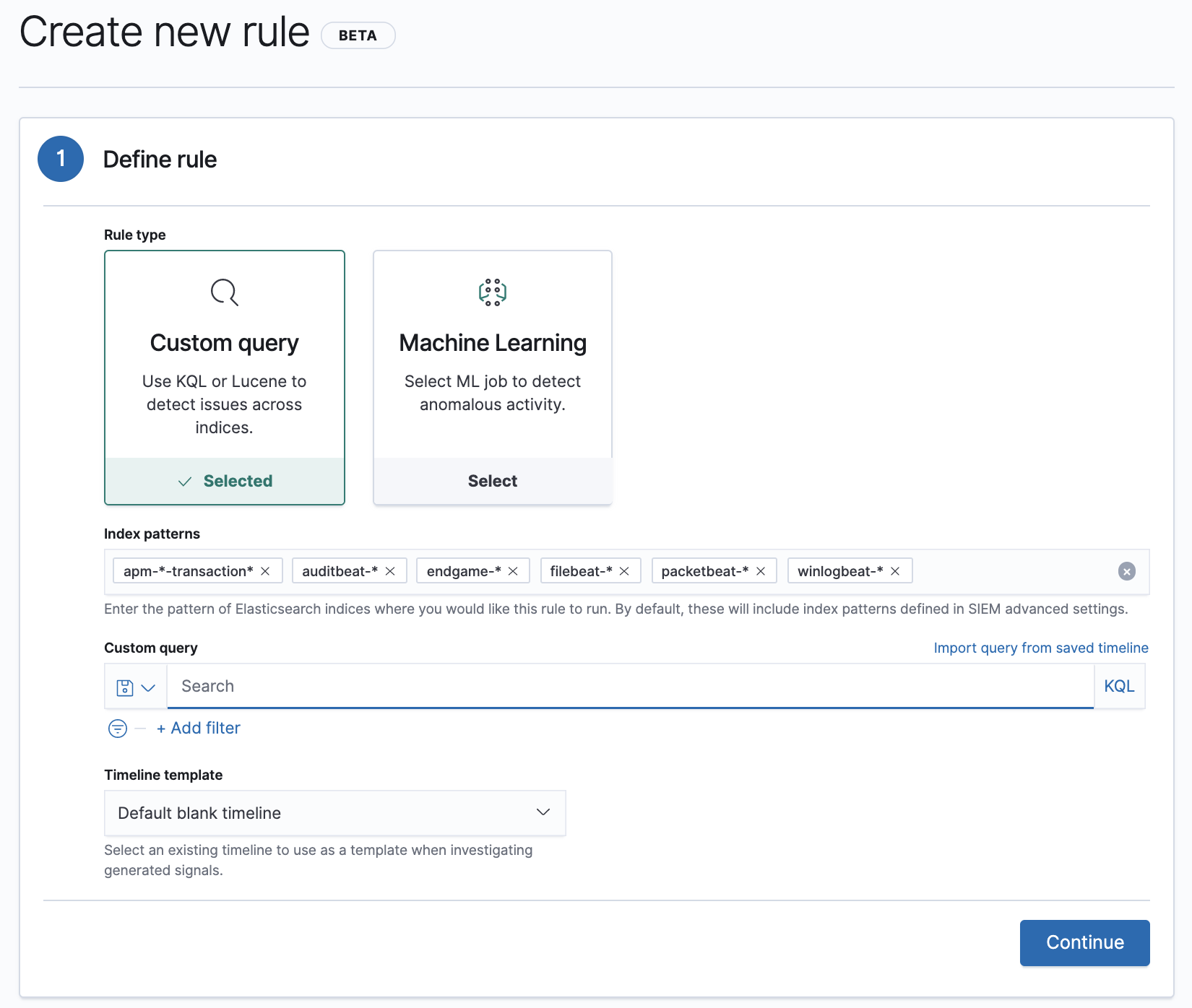 create new rule