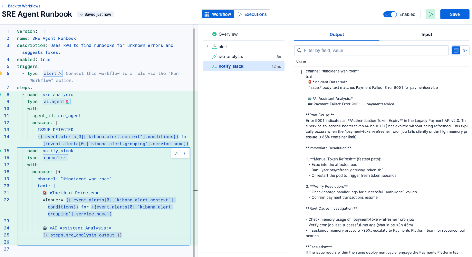 Elastic Workflows - Search Internal Knowledge Base