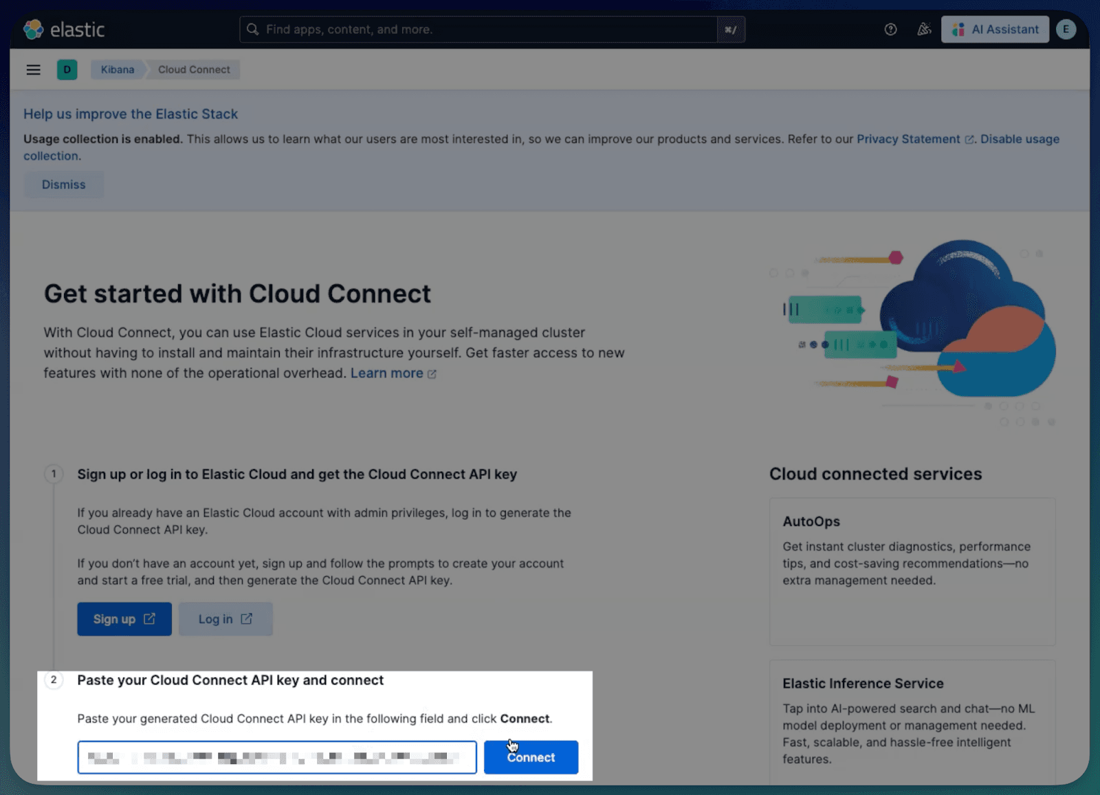 Paste Cloud Connect API key