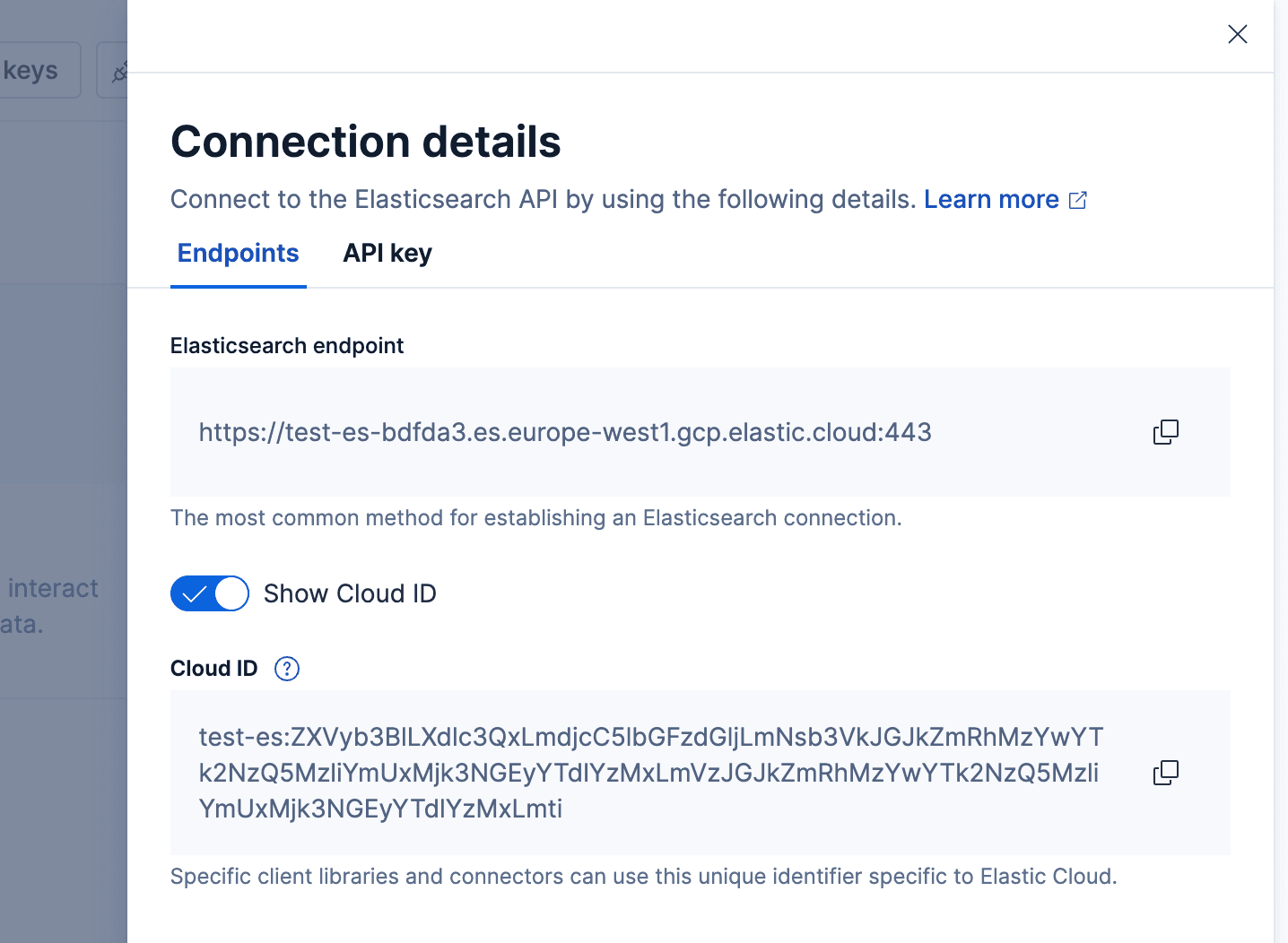 Finding your Elastic Cloud ID